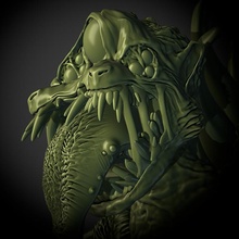 moon howler tabletop animal horror monster rpg undead wolf zombie dead cosmic dungeonsanddragons mutant mutated lovecraft werewolf d&d dnd 3d print model - Mito3D