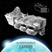 taşıyıcı hayaletler masaüstü minyatürler sci fi Uzay uzay gemisi 3dprint masa oyunları aracı yazı tahtası oyunlar yıldız ti4 krema 3d print model - Mito3D
