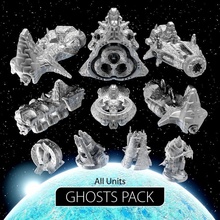 hayaletler paketlemek masaüstü minyatürler sci fi Uzay uzay gemisi 3dprint masa oyunları aracı yazı tahtası oyunlar yıldız ti4 krema 3d print model - Mito3D