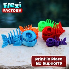 flexi print-in-place fish store print toy links daniel flexible poseable posable articulated link factory place linkage dan sopala 3d print model - Mito3D