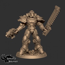 knight sentinel mesa fantasía horror miniaturas juego guerra martillo ciencia ficción marines espaciales ttrpg battleyakminiatures 3d print model - Mito3D