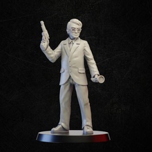 detective Tienda pistola ligero miniatura mesa 3d print model - Mito3D