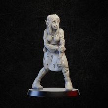 elf female zombie store undead miniature tabletop necromancy 3d print model - Mito3D