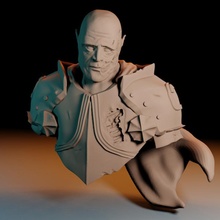 servir mort Chevalier buste fantaisie monstre guerre miniature mixeur sculpture dnd 3d print model - Mito3D