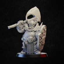 plague champion warrior store axe miniature tabletop sheld 3d print model - Mito3D