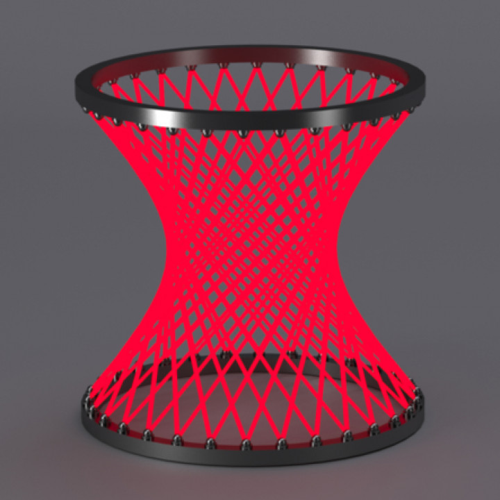 hyperboloid 3D print model - Mito3D
