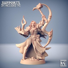 talya çekiç külden Alfar soruşturmacılar kahraman mağaza kitap ejderhalar Zindanlar elf mini modüler rpg büyü minyatür büyücü masaüstü falcı dnd kadın ttrpg esnaf lonca 3d print model - Mito3D