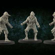 medieval zumbi 1 tampo mesa chapéu imprimível tigela fantasia figura estatuetas futebol gótico histórico Horror kickstarter miniaturas Morto vivo sangue miniatura portão cemitério aventureiros 3d print model - Mito3D