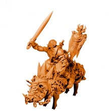 war boar + orc rider miniature tabletop mount dungeonsanddragons dnd dandd warboar 3d print model - Mito3D