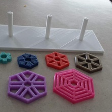 torre Hanoi juegos juguetes 3d print model - Mito3D