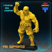 Cyberpunk mma Champion Tischplatte Kämpfer mech Kybernetik Schattenlauf Cyberpunkred 3d print model - Mito3D