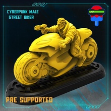 cyberpunk Masculin rue motard table bicyclette nécromonde shadowrun gang cyberpunkred ruesamura 3d print model - Mito3D
