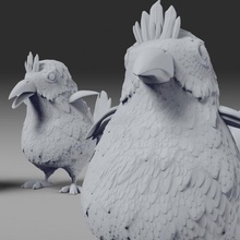 choookoo oiseaux animal oiseau miniature modèle compagnie table poulet niveau foule 3d print model - Mito3D