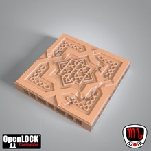 openlock tuile août Patreon libre modulaire sol carrelage dnd arabe mojibake mojibakeminiatures 3d print model - Mito3D