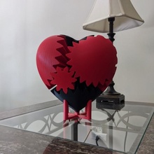 heart gears table mount gear 3d print model - Mito3D