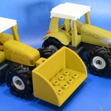 rigitrac tracteur Célibataire Couleur lego jouet 3d print model - Mito3D