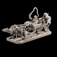 goblin cart riders rat mounts tabletop dragons dungeons miniature dungeonsanddragons dire d&d mounted mining minecart direrat 3d print model - Mito3D