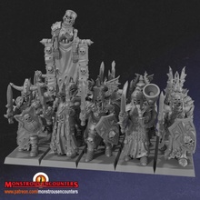 barrow wights unit tabletop fantasy guard skeleton undead warhammer grave monstrous wight encounters oldhammer middlehammer 3d print model - Mito3D