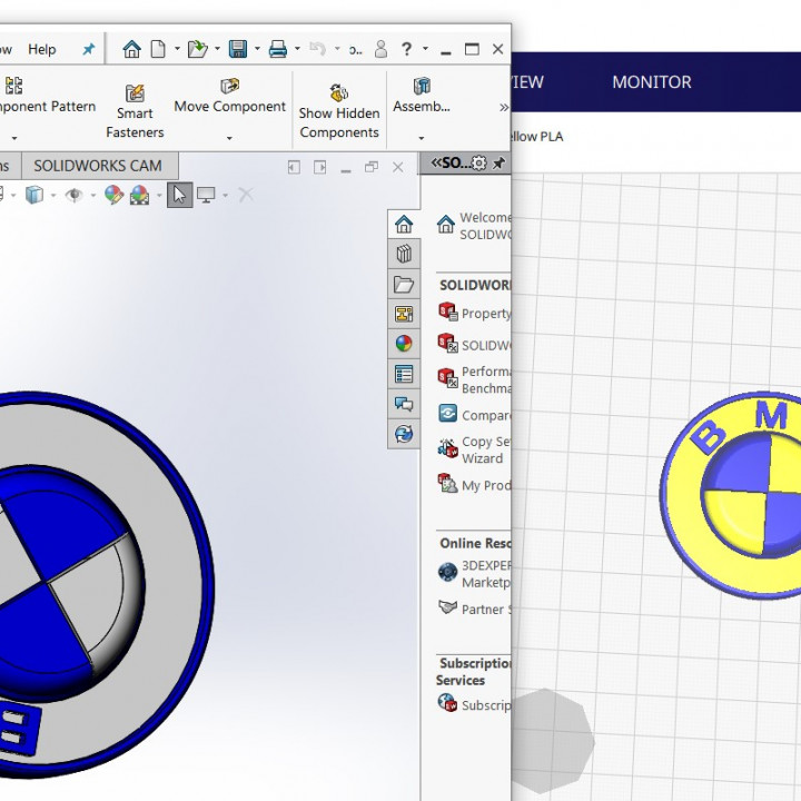 BMW mıknatıs 3D print model - Mito3D