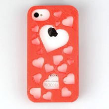 iphone 4 hearts backcover gadgets & electronics case love iphonecase iloveyou 3d print model - Mito3D