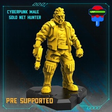 cyberpunk masculino só internet caçador herói cybepunkred 3d print model - Mito3D