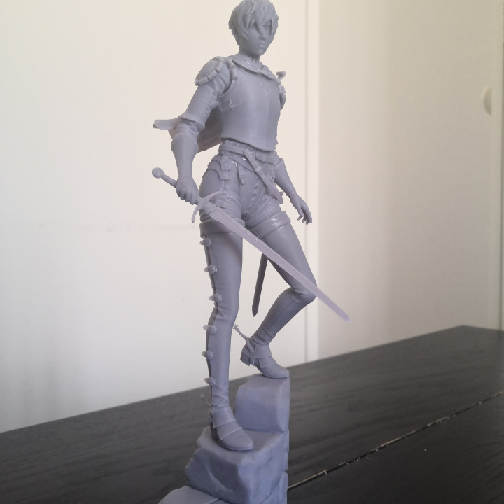 casca fou furieux 25cm anime armure Chevalier manga femme 3D print model - Mito3D