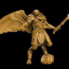 aarakocra warrior tabletop wings swords d&d 3d print model - Mito3D