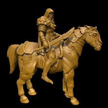 black rider tabletop armor horror sword undead horse evil 3d print model - Mito3D