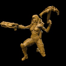 demon hunter v1 tabletop armor arrow female crossbow demonhunter 3d print model - Mito3D