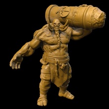 troll v2 tabletop big column detailed large muscle 3d print model - Mito3D