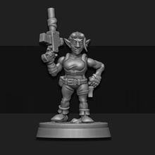 goblin drogatore femmina 02 tavolo warhammer miniatura scifi gioco guerra 3d print model - Mito3D