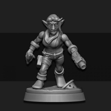 goblin junker female 03 tabletop miniature wargame foundry sarks 3d print model - Mito3D