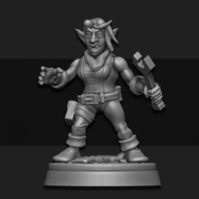 female junker artillery operator tabletop goblin warhammer wargame foundry sarks 3d print model - Mito3D