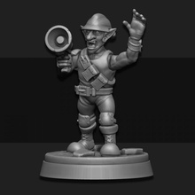 goblin junker artilharia megafone tampo mesa martelo guerra miniatura jogo fundição sarks 3d print model - Mito3D
