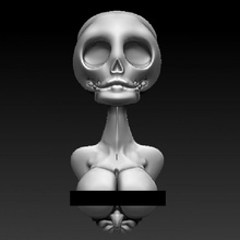 queen death sexy skeleton goth 3d print model - Mito3D