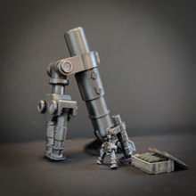 mortier munitions Caisse table dioramas accessoires armes diorama 3d print model - Mito3D
