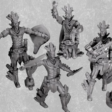 asteca guerreiros bardo miniaturas tampo mesa dragões masmorras mini miniatura resina d dnd guitarrista dndmini dndminiatura dnd5thedition 3d print model - Mito3D