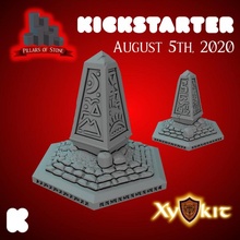 obelisco telha pilares pedra tampo mesa rpg d dnd masmorras dragões espalhar terreno jogos borda 3d print model - Mito3D