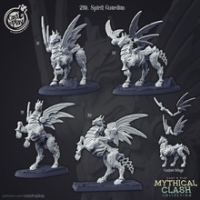 spirit guardian pre-supported tabletop creature fly mount magic horse flying automaton mounts cast castnplay pegassus consturct scrapped 3d print model - Mito3D