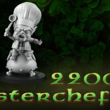 maestro cocina duende mesa cerveza cuenco dibujos animados fantasía fútbol juegos oro maceta apoyo taller juego Patricio Santo equipo st duendes bllod 3d print model - Mito3D