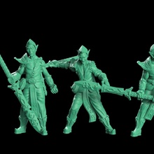 wood elf soldiers tabletop dragons games model soldier table tree warhammer high boardgame poly wargame dungeon sine pathfinder mmo mmorpg sylvan 3d print model - Mito3D