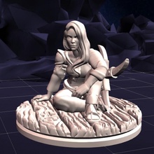 female rogue tabletop print printable human mini d&d 3d print model - Mito3D