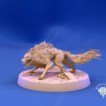 canid tampo mesa fera cão jogos rpg Lobo olhos abominação d canino amaldiçoado 3d print model - Mito3D