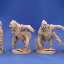 Girallon caminhando pose 3 tampo mesa fantasia jogos macaco rpg gorila Bravo d mortal 3e 5e 4e 3d print model - Mito3D