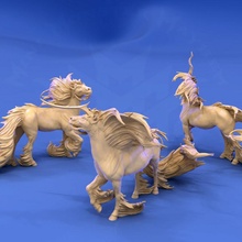 kirin maestoso inattivo posa bilancia tavolo fantasia giochi Dio giapponese rpg unicorno cavallo d 3e 5e 4e 2e pegas 3d print model - Mito3D
