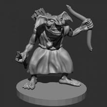 goblin arqueiro tampo mesa fantasia goblins 3d print model - Mito3D