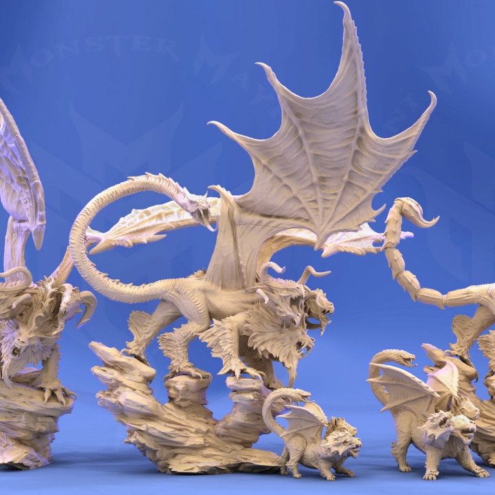 chimera classic tabletop creature dragon fantasy gaming greek lion monster mythical rpg goat hybrid d&d 3e 5e 4e 2e 3D print model - Mito3D