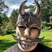 kadın oni maske sahne Kostüm oyunu Antik fantezi Steampunk bilimkurgu Onimask süslü biyomekanik saç tokası şiddetli 3d print model - Mito3D