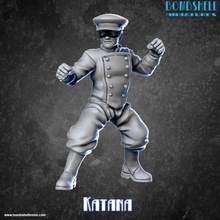 Katana mağaza retro dedektif hamur Pulphero dövüş sanatçısı 3d print model - Mito3D