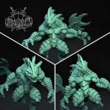feral dragonborn - aquatic tabletop claw creature dragon dragons dungeons figure monster water miniature monsters boardgame underwater d&d fin dnd tavern npc 3d print model - Mito3D